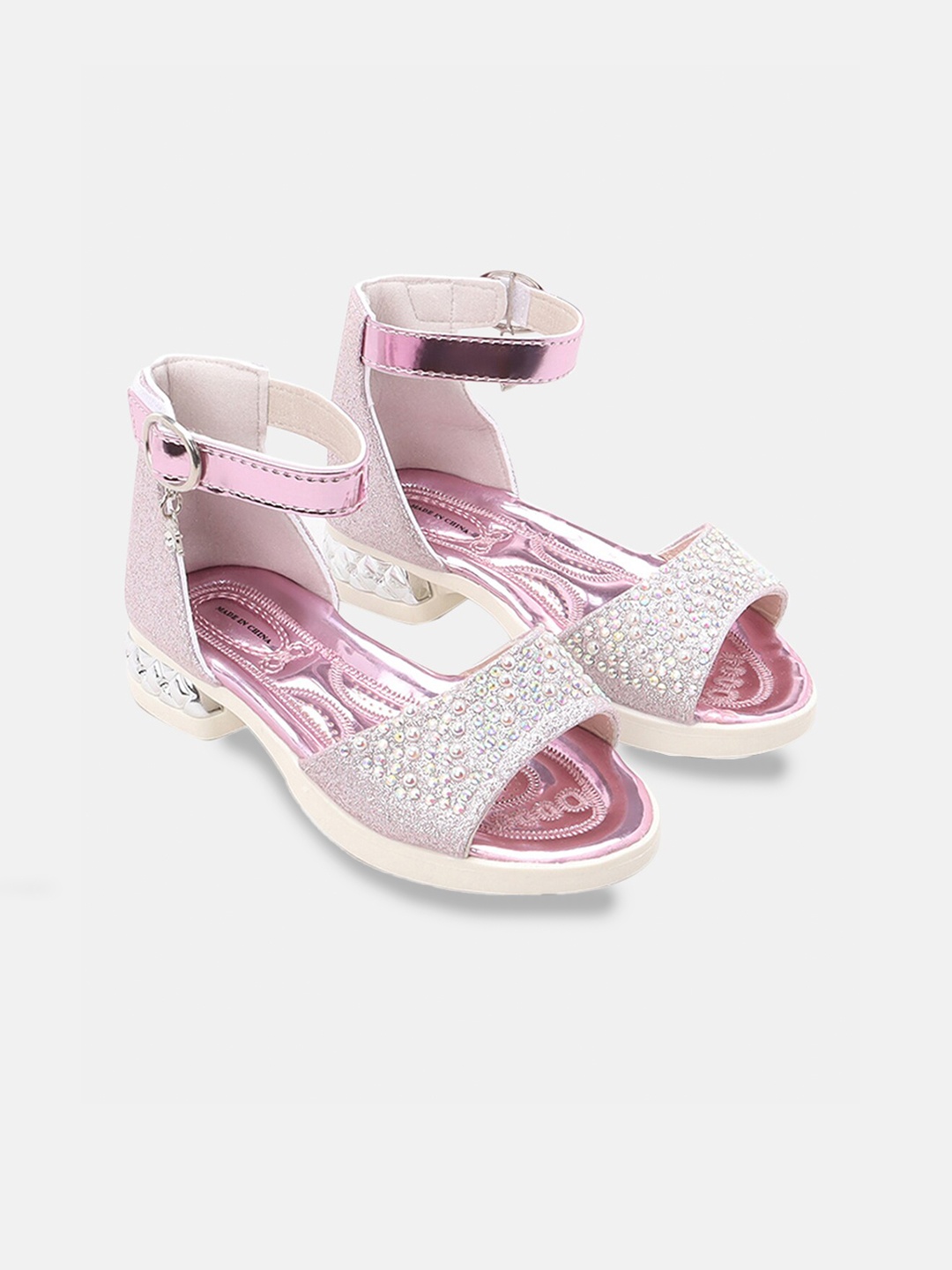 

Hopscotch Girls Purple Embellished Open Toe Flats