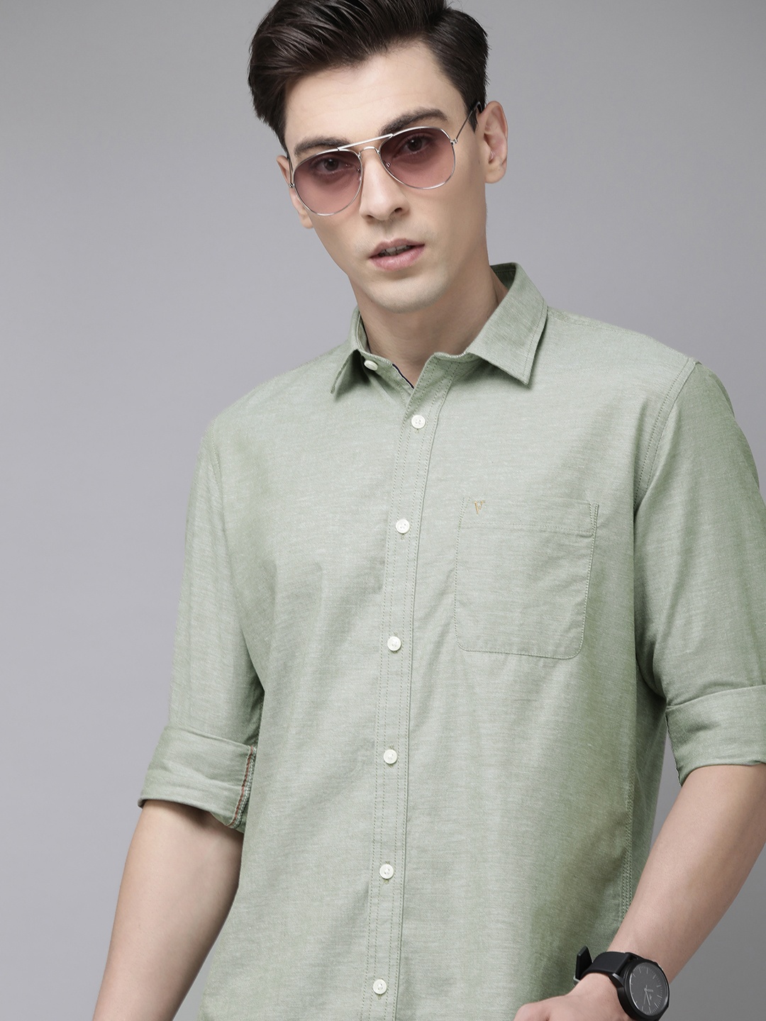 

Van Heusen Sport Men Slim Fit Casual Shirt, Green