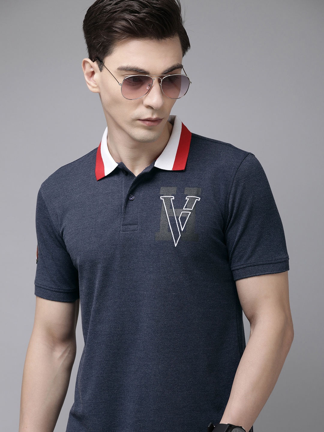 

Van Heusen Sport Men Polo Collar Slim Fit T-shirt, Navy blue