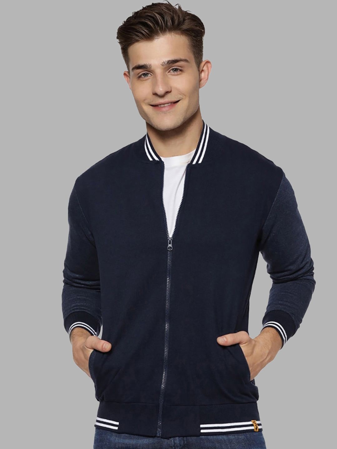 

Campus Sutra Men Blue Windcheater Outdoor Open Front Jacket