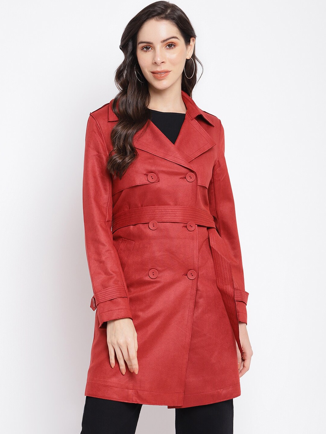 

Latin Quarters Women Rust Leather Longline Tailored Jacket