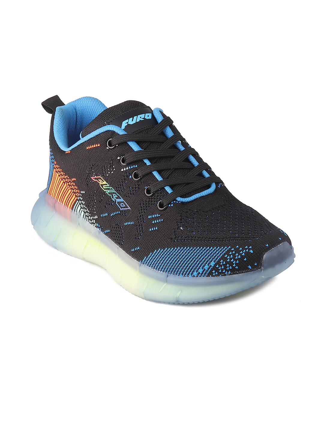 

FURO by Red Chief Men Black Mesh Running Non-Marking Shoes