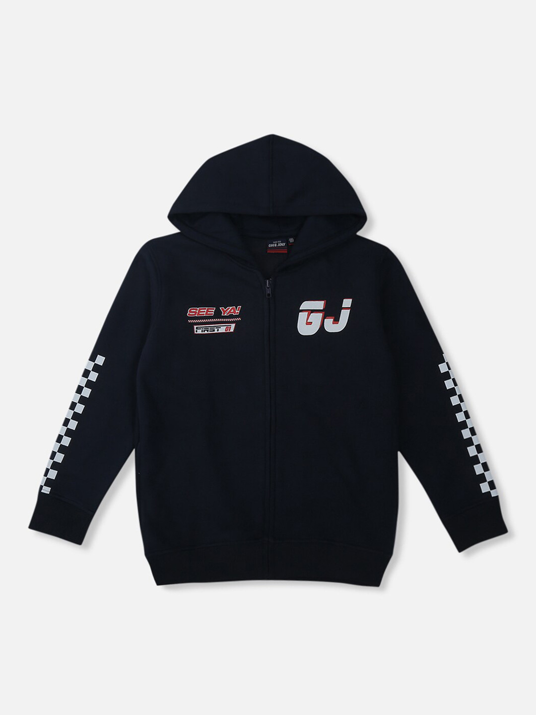 

Gini and Jony Boys Navy Blue Fleece Open Front Jacket