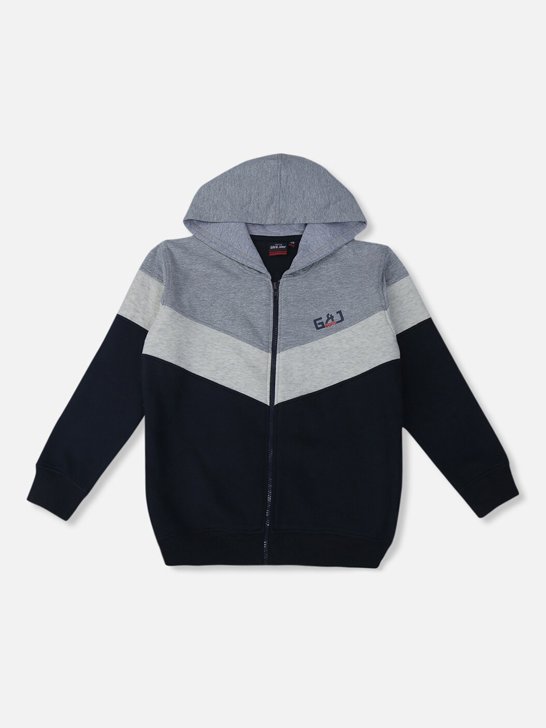 

Gini and Jony Boys Grey Black Colourblocked Fleece Tailored Jacket