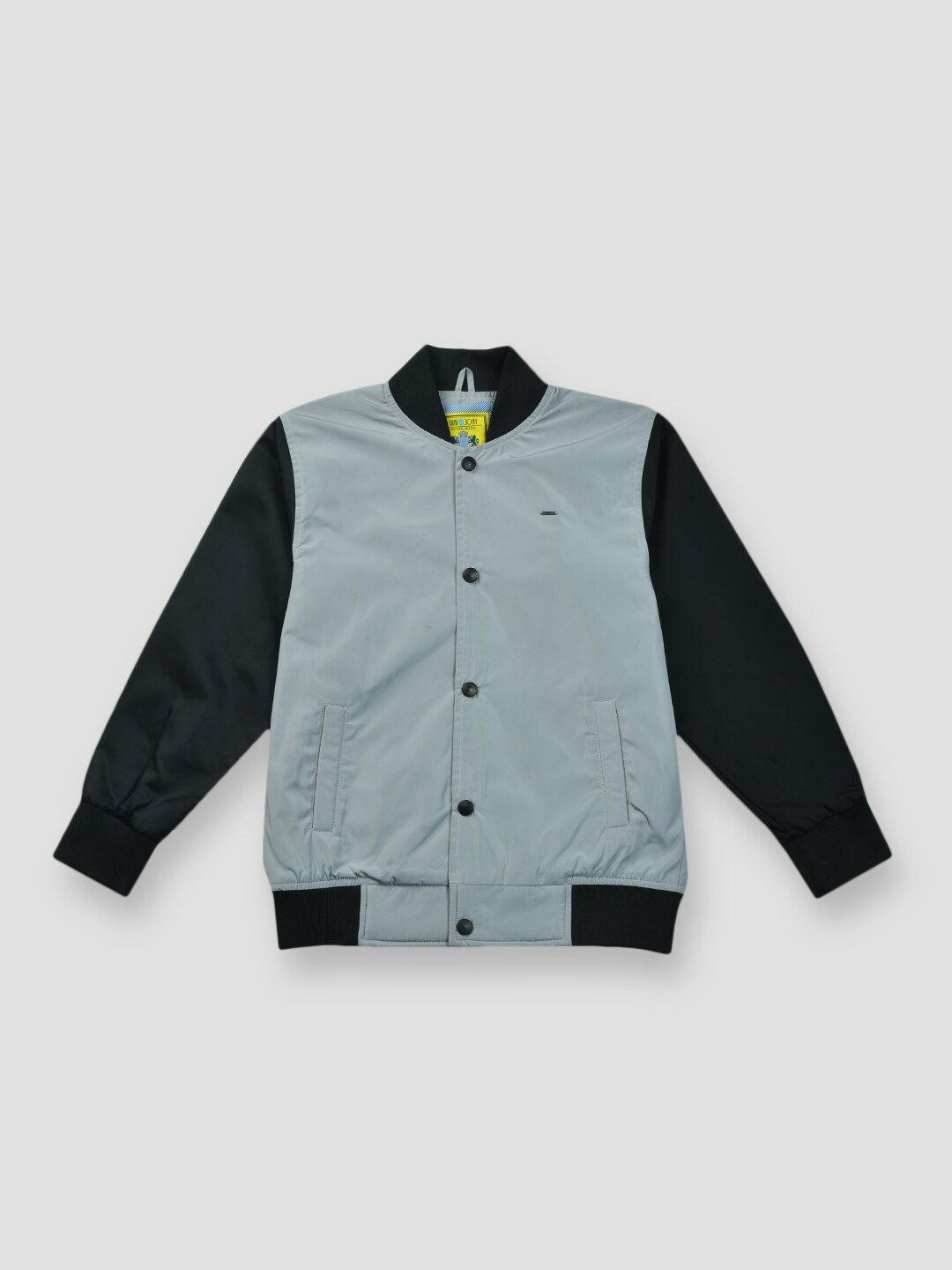 

Gini and Jony Boys Grey Full Sleeve Bomber Jacket