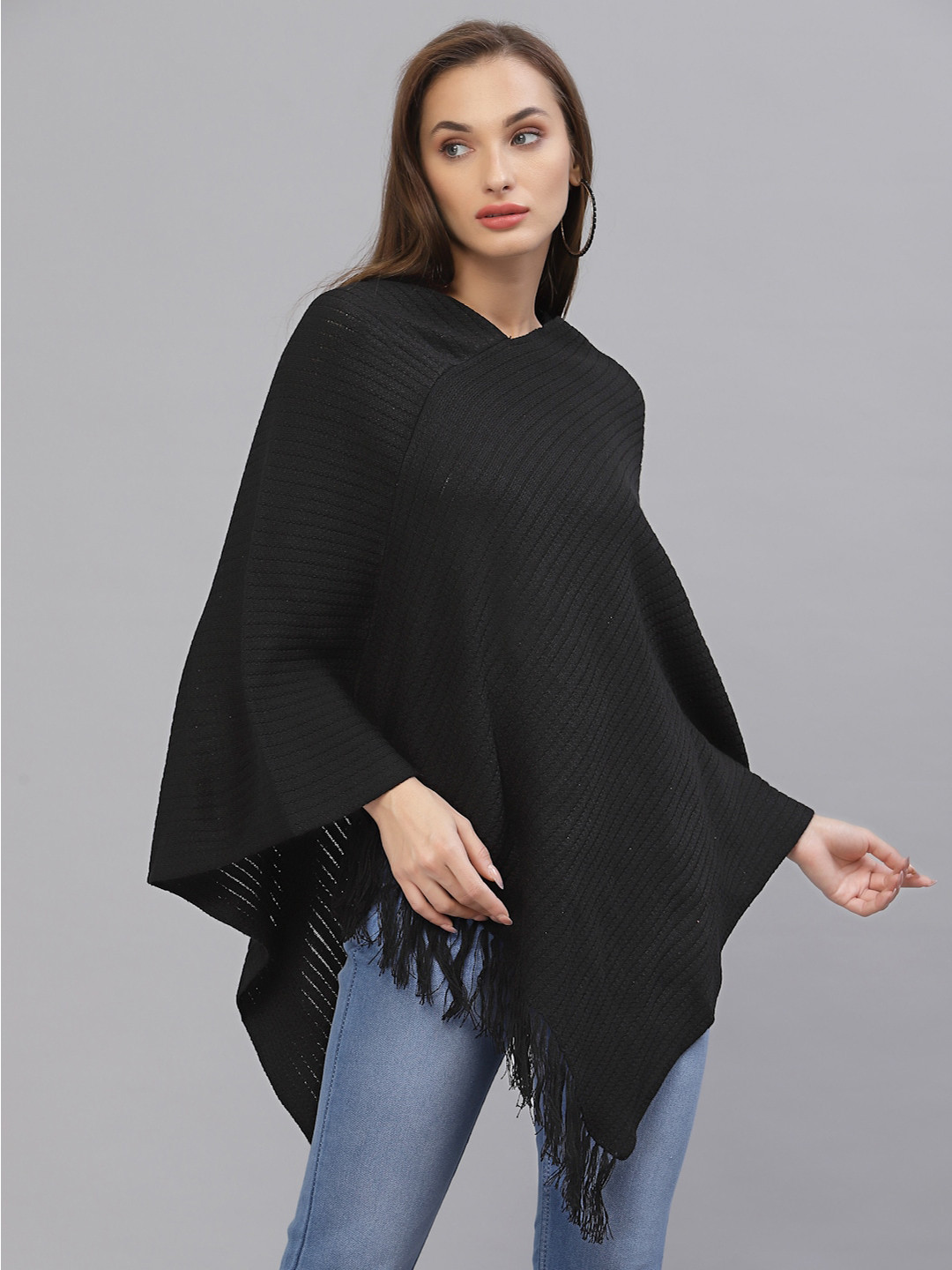 

Style Quotient Women Black Poncho