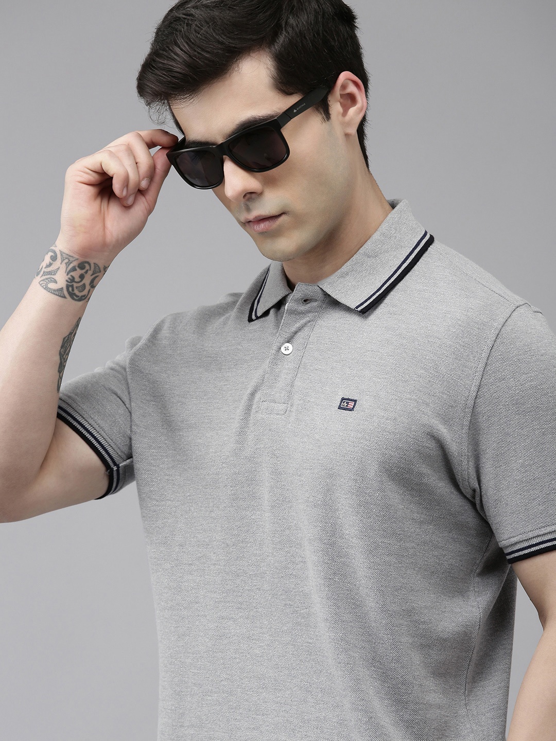 

Arrow Grey Polo Collar T-shirt