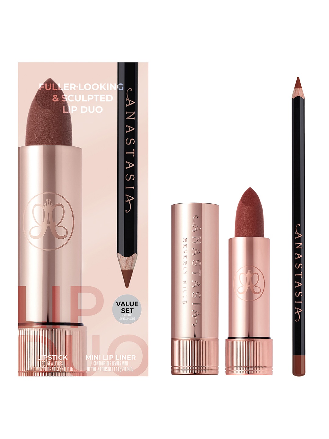 

ANASTASIA BEVERLY HILLS Fuller Looking & Sculpted Lip Duo Kit - Toffee & Malt, Brown