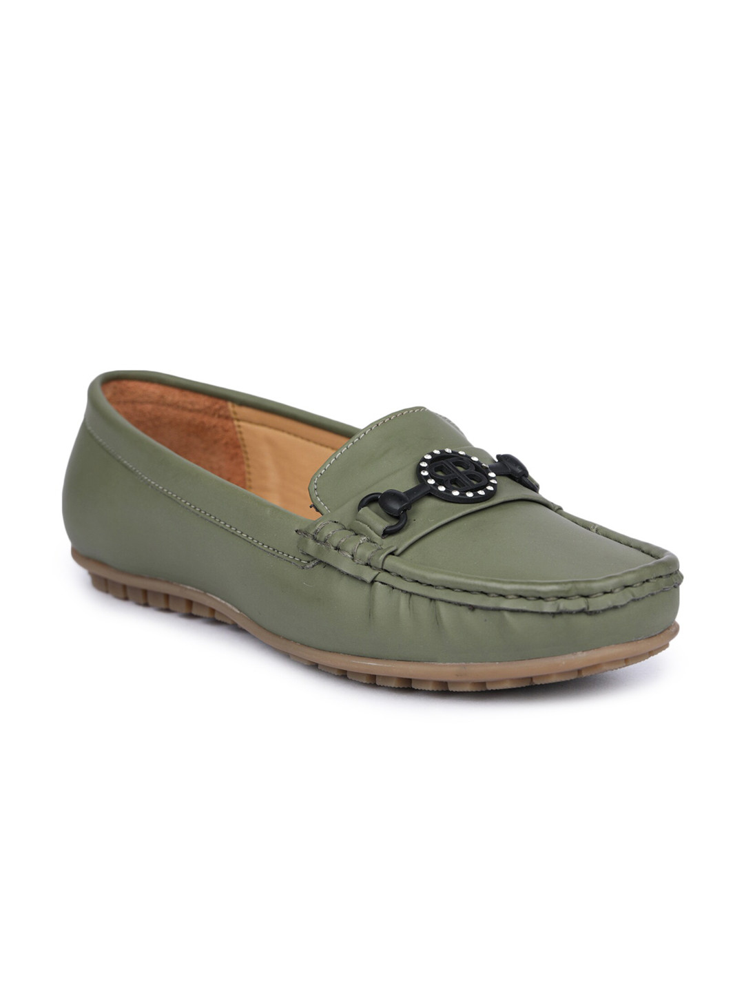 

GARDIN Women Olive Green PU Loafers