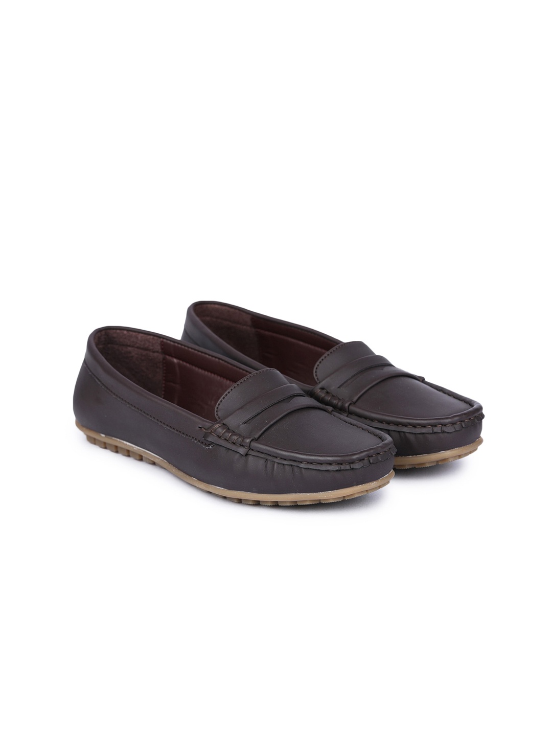 

GARDIN Women Coffee Brown PU Loafers