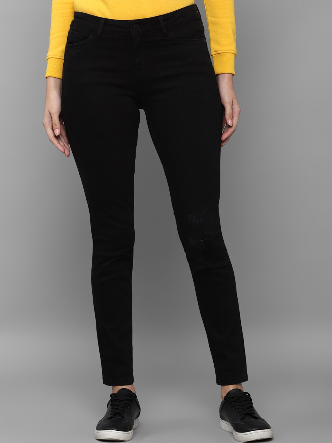 

Allen Solly Woman Women Black Slim Fit Cotton Jeans