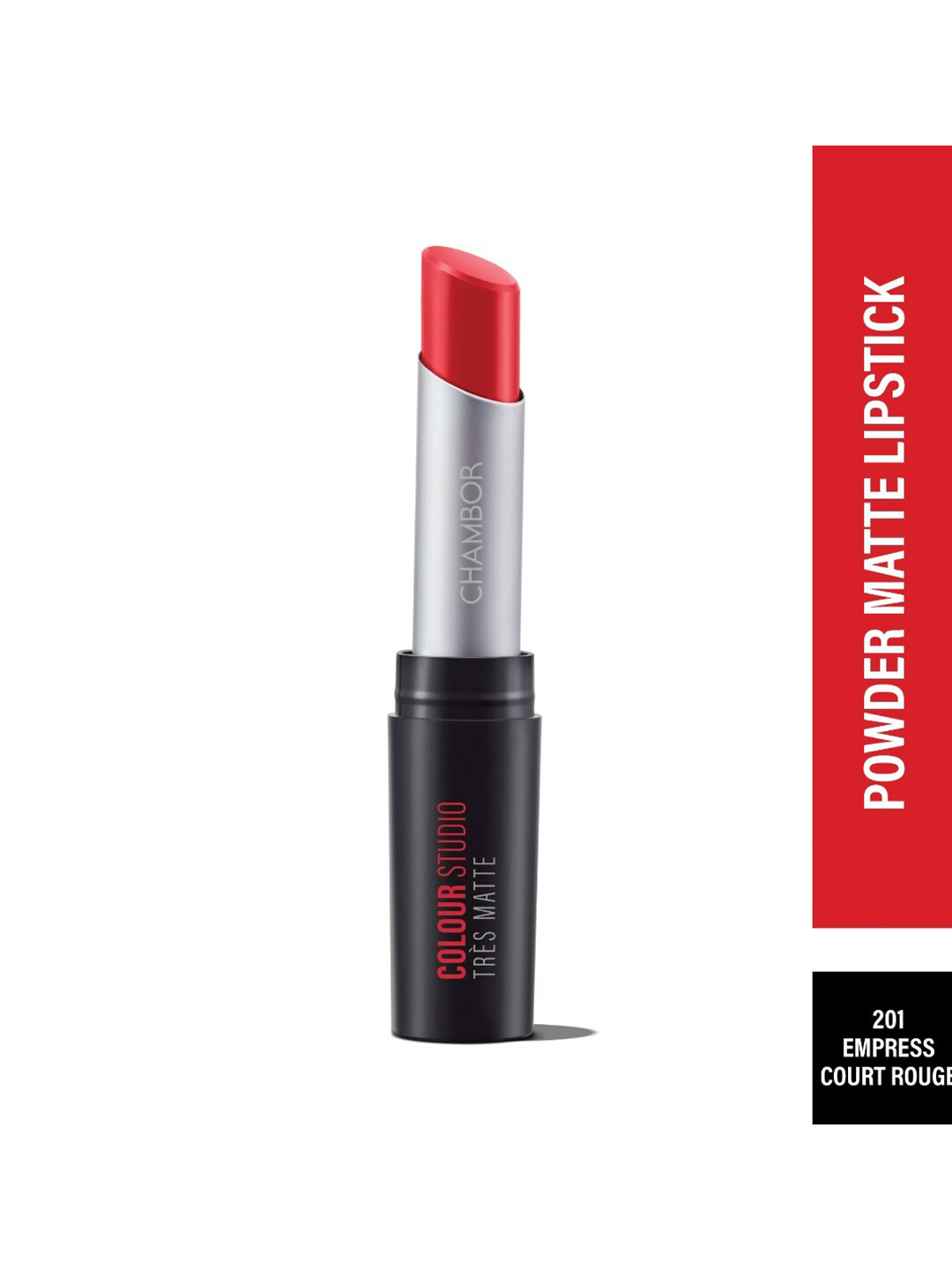 

Powdery Matte Glamour Lipstick with SPF 30-Empress Court Rouge 201, Red