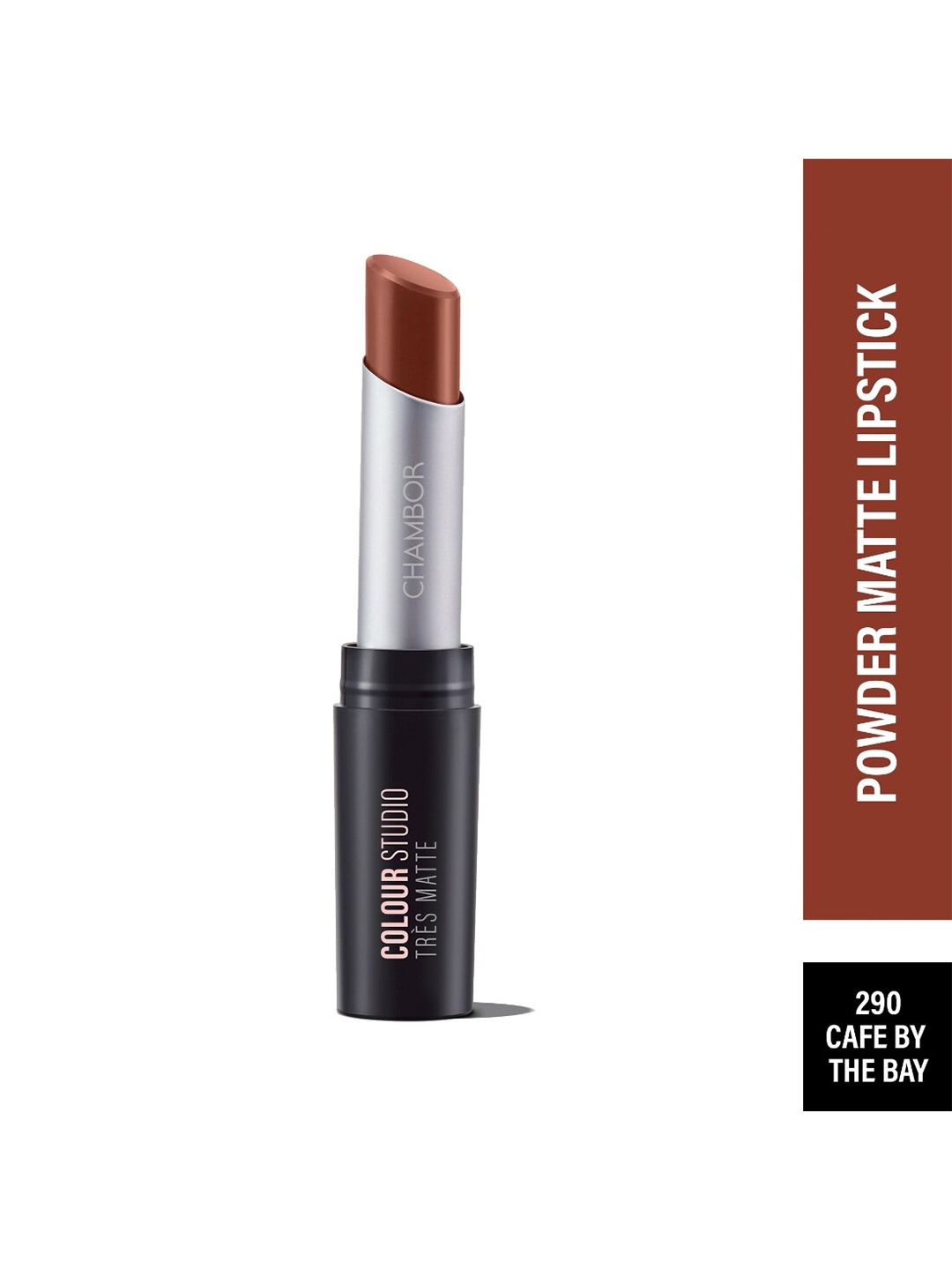 

Powdery Matte Glamour Lipstick with SPF 30- Cafe By The Bay 290, Brown