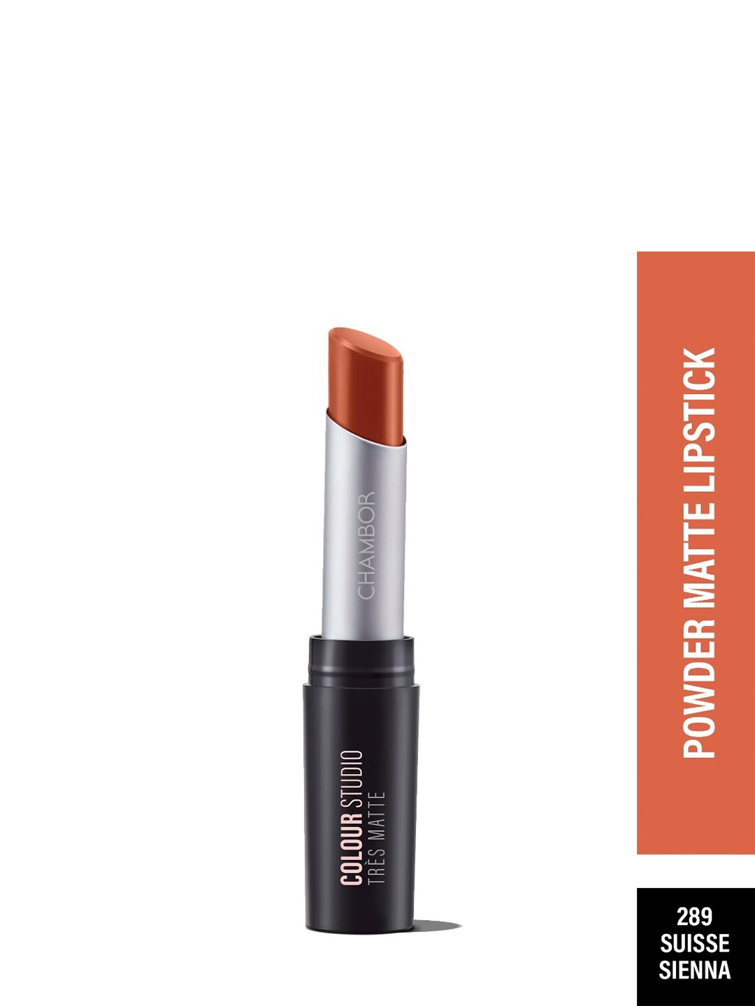 

Powdery Matte Glamour Lipstick with SPF 30- Suisse Sienna 289, Brown