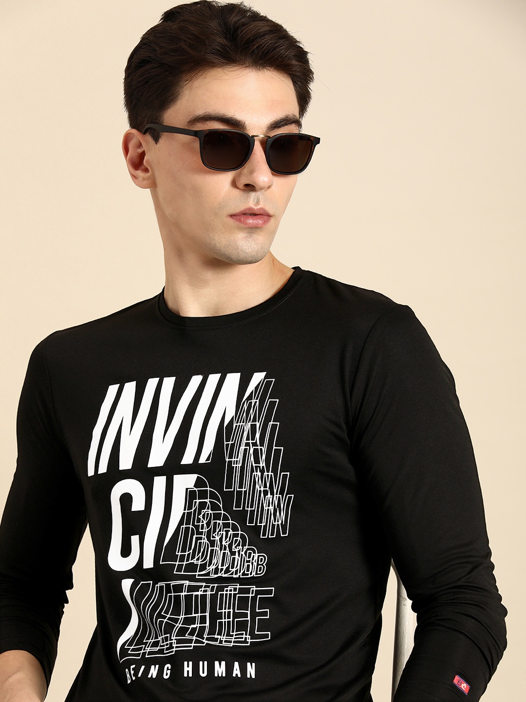 

Being Human Clothing Men Typography Printed T-shirt, Black