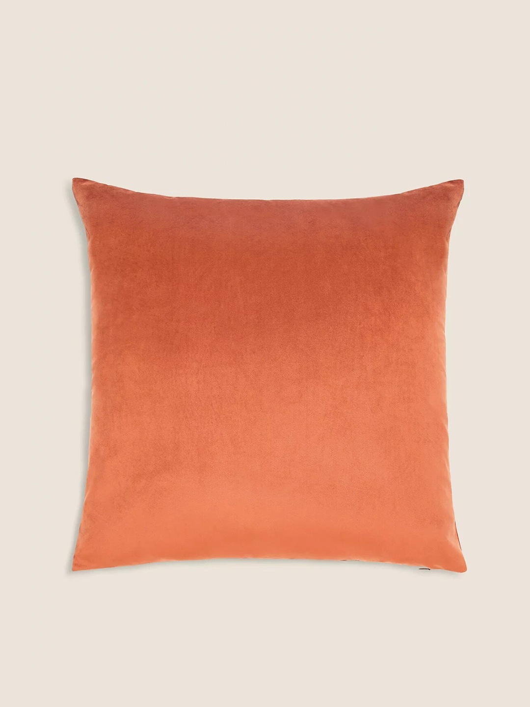 

Marks & Spencer Peach Solid Square Velvet Cushion
