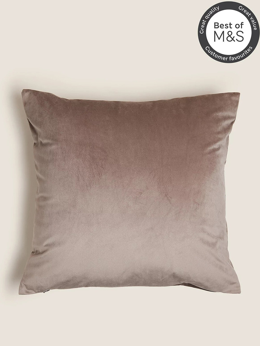 Marks & Spencer Purple Solid Velvet Floor Cushion, Brown