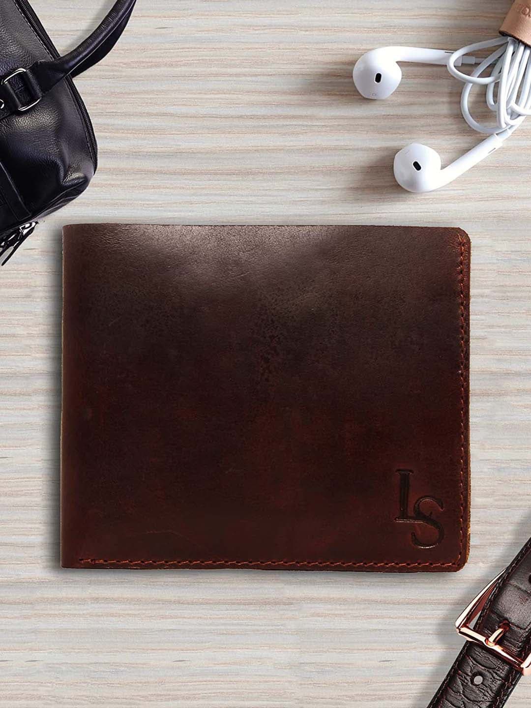 

LOUIS STITCH Men Brown Solid Genuine Italian Leather Accessory Gift Set
