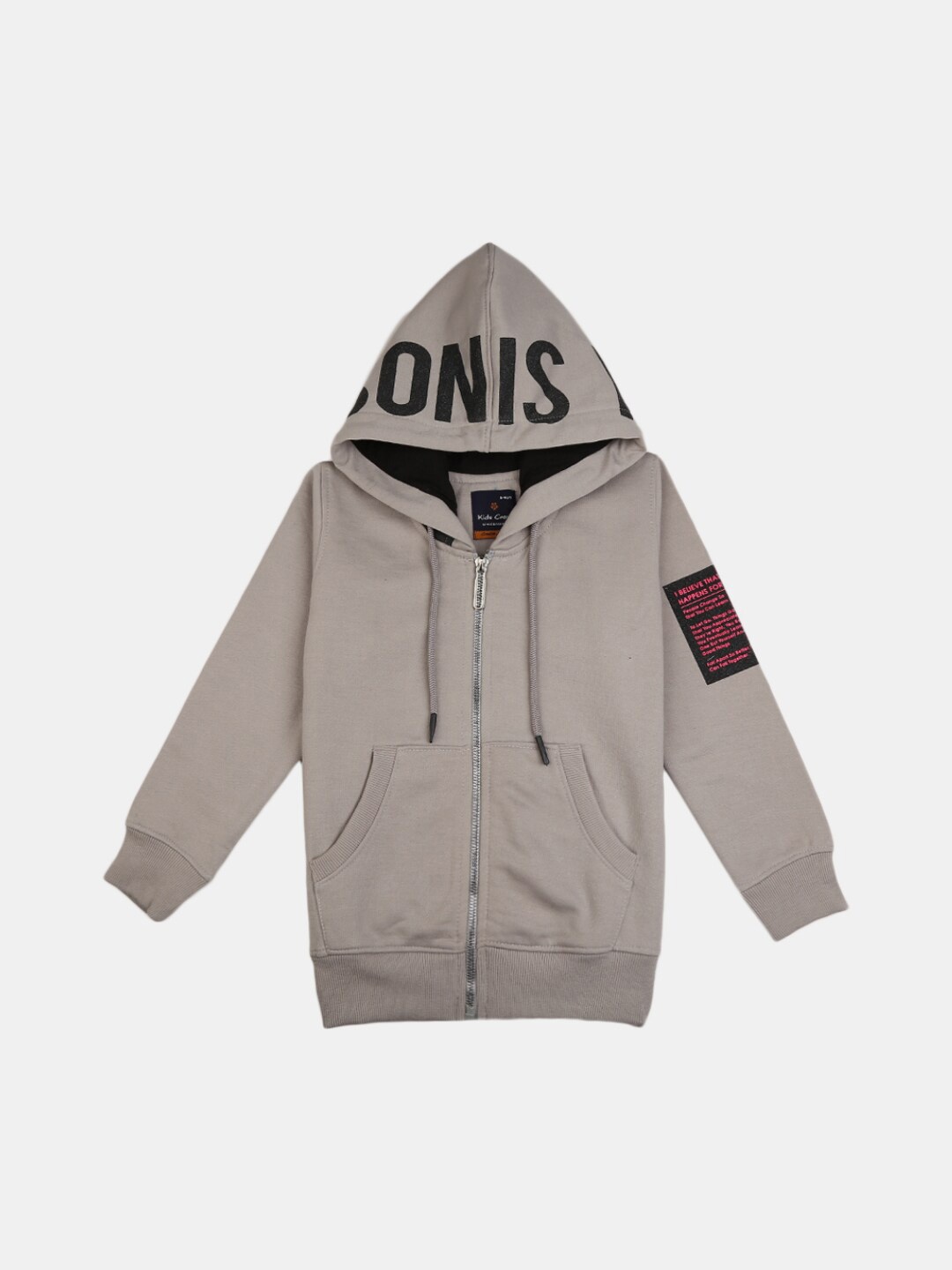 

V-Mart Boys Grey Hooded Sweatshirt