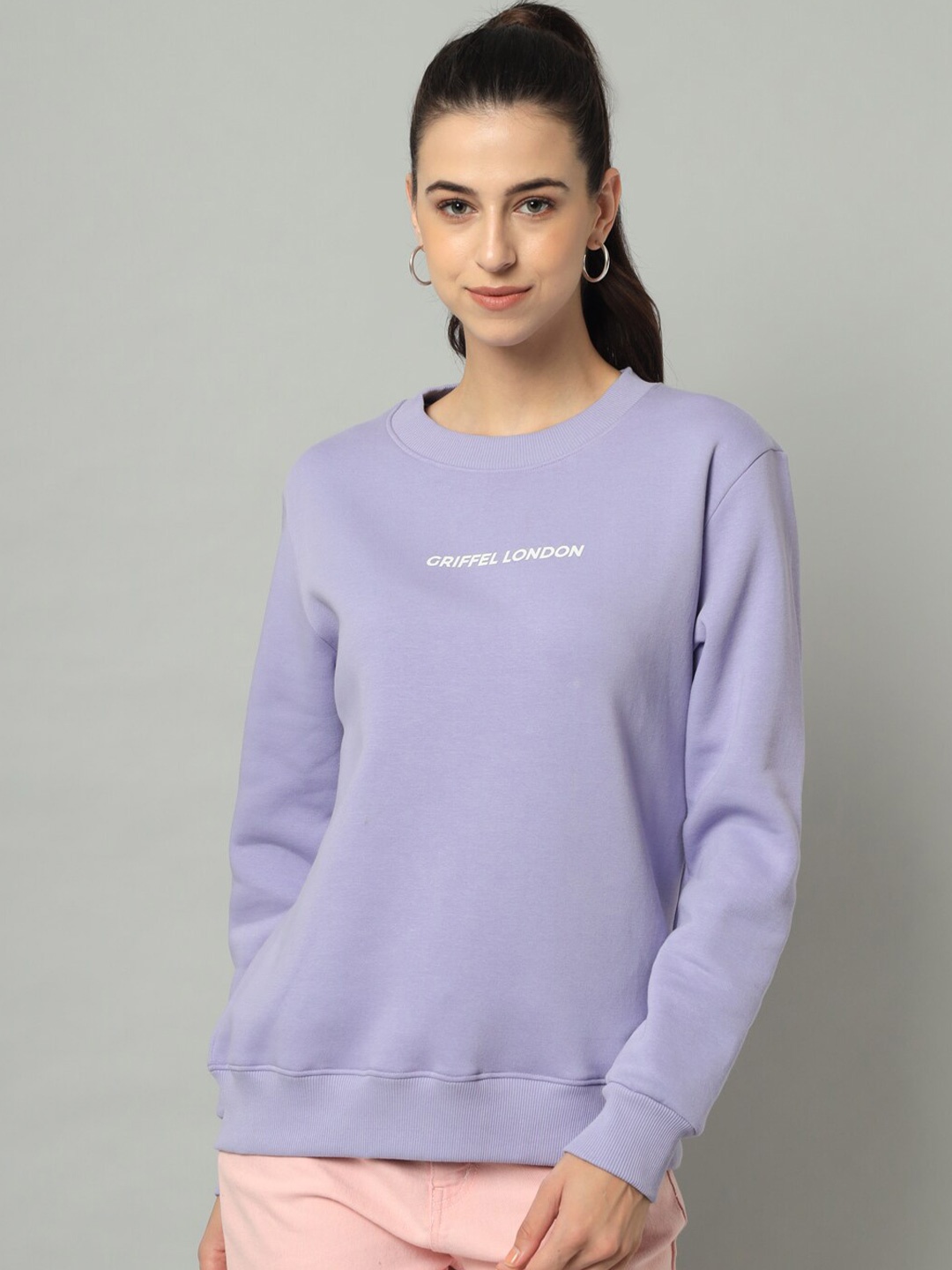 

GRIFFEL Women Lavender Sweatshirt