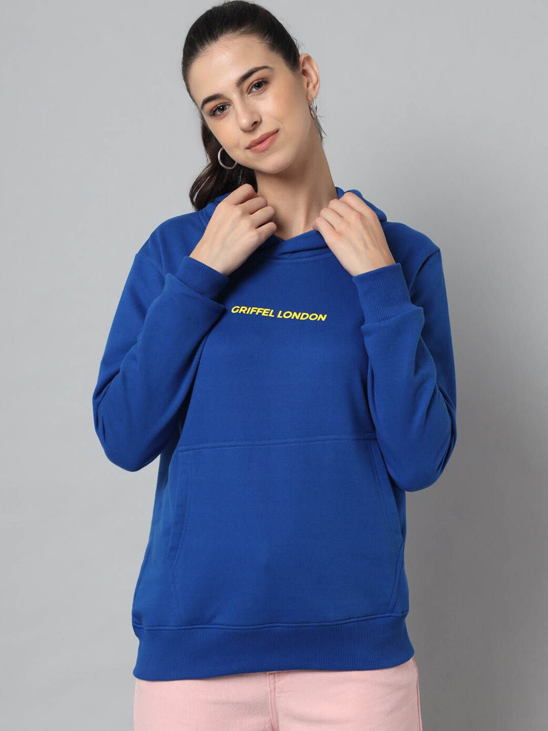 

GRIFFEL Women Blue Printed Sweatshirt