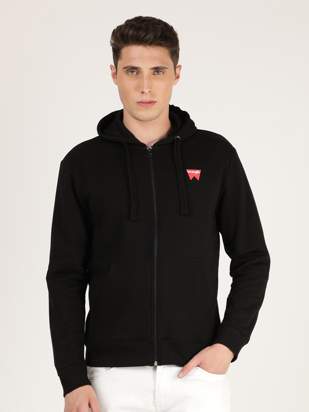 

Wrangler Men Black Hooded Sweatshirt