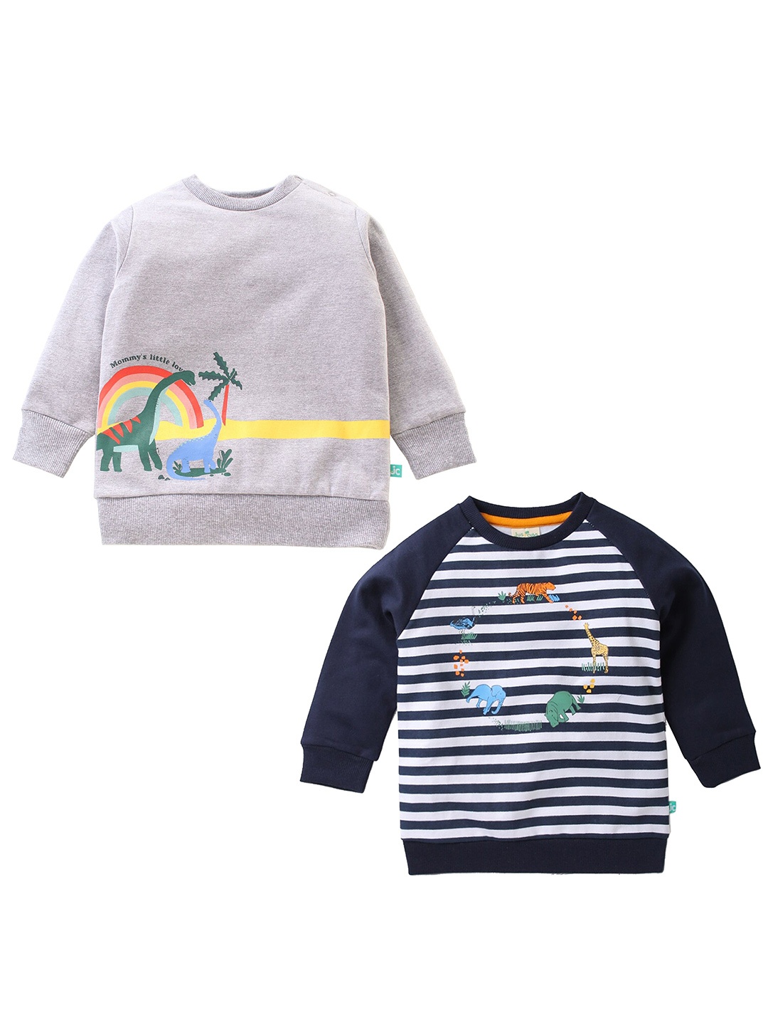 

JusCubs Boys Pack Of 2 Printed Sweatshirt, Grey