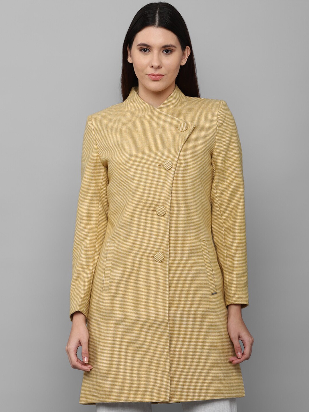 

Allen Solly Woman Women Yellow Longline Tailored Jacket