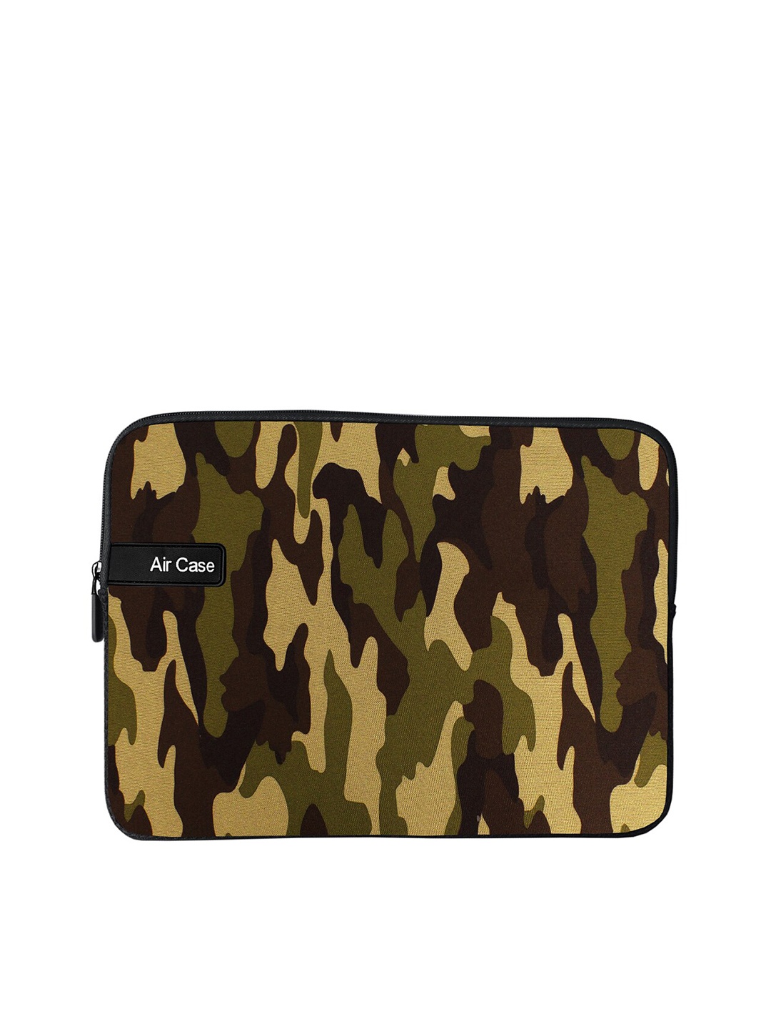 

AirCase Unisex Brown & Green Camouflage Printed Laptop Sleeve