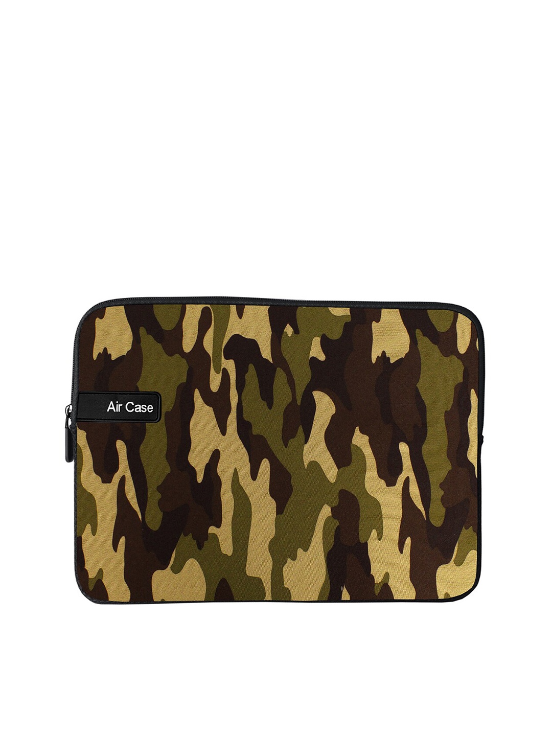 

AirCase Unisex Brown & Olive Green Printed Laptop Sleeve