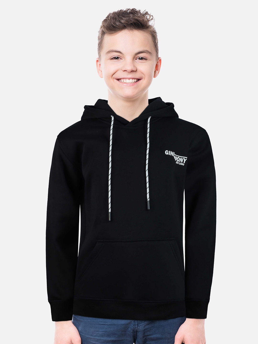 

Gini and Jony Boys Black Hooded Sweatshirt