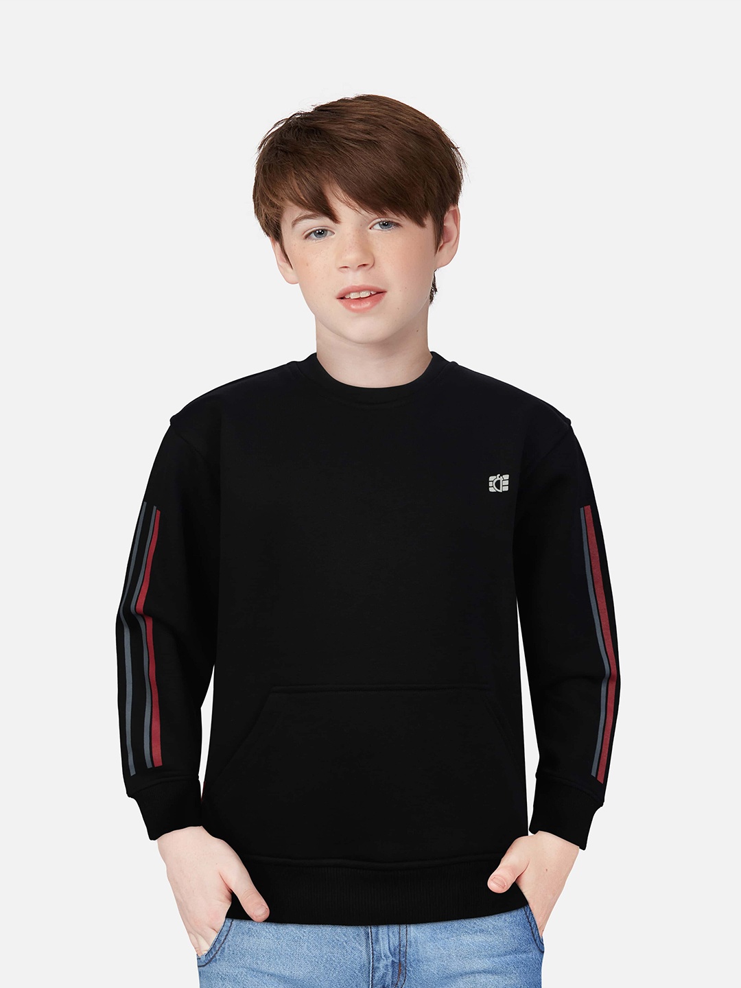 

Gini and Jony Boys Black Cotton Sweatshirt