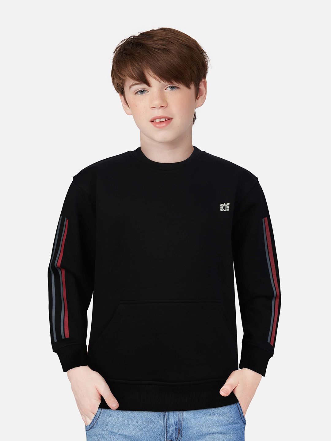 

Gini and Jony Boys Black Cotton Sweatshirt