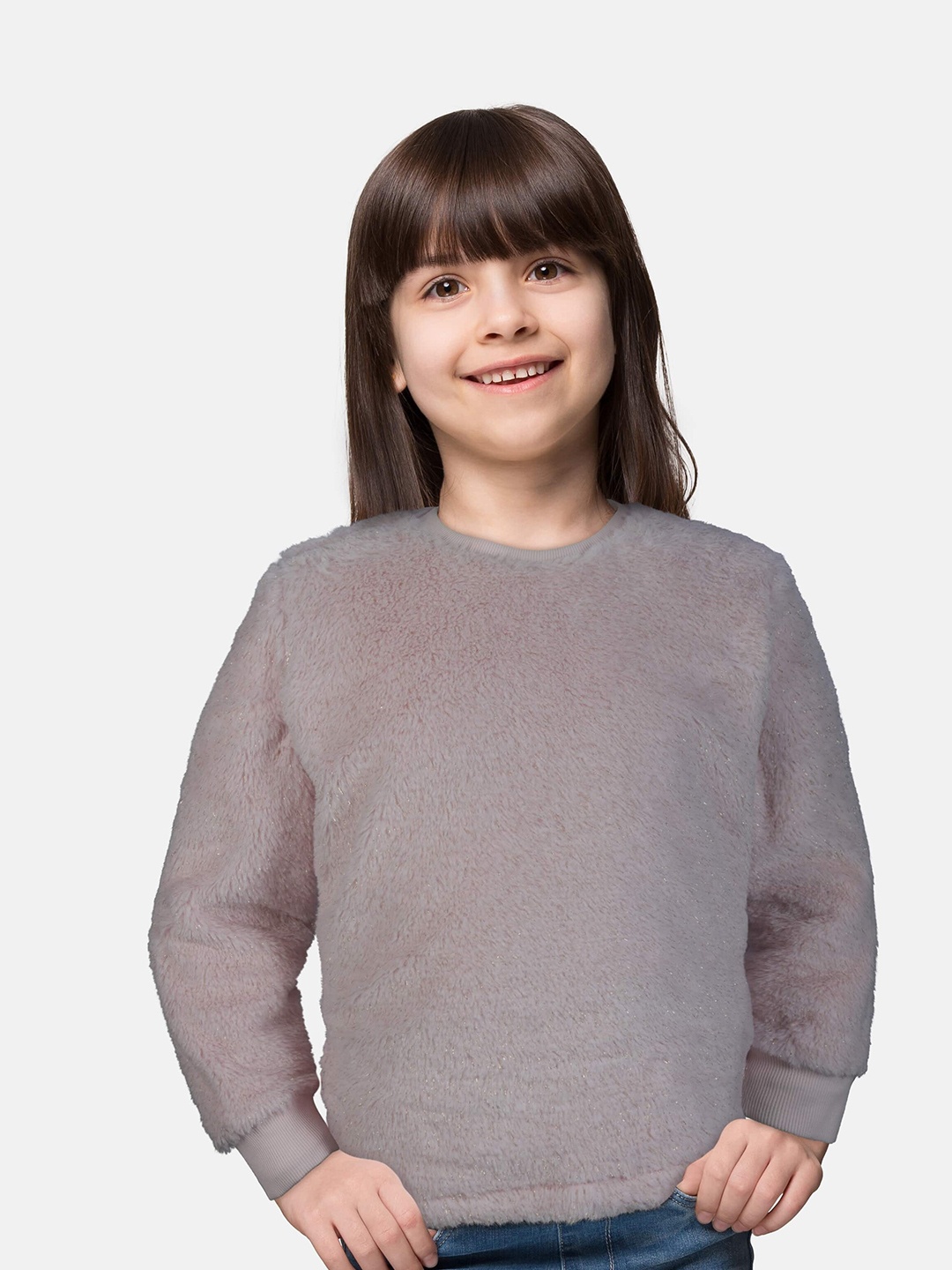 

Gini and Jony Girls Pink Cotton Sweatshirt