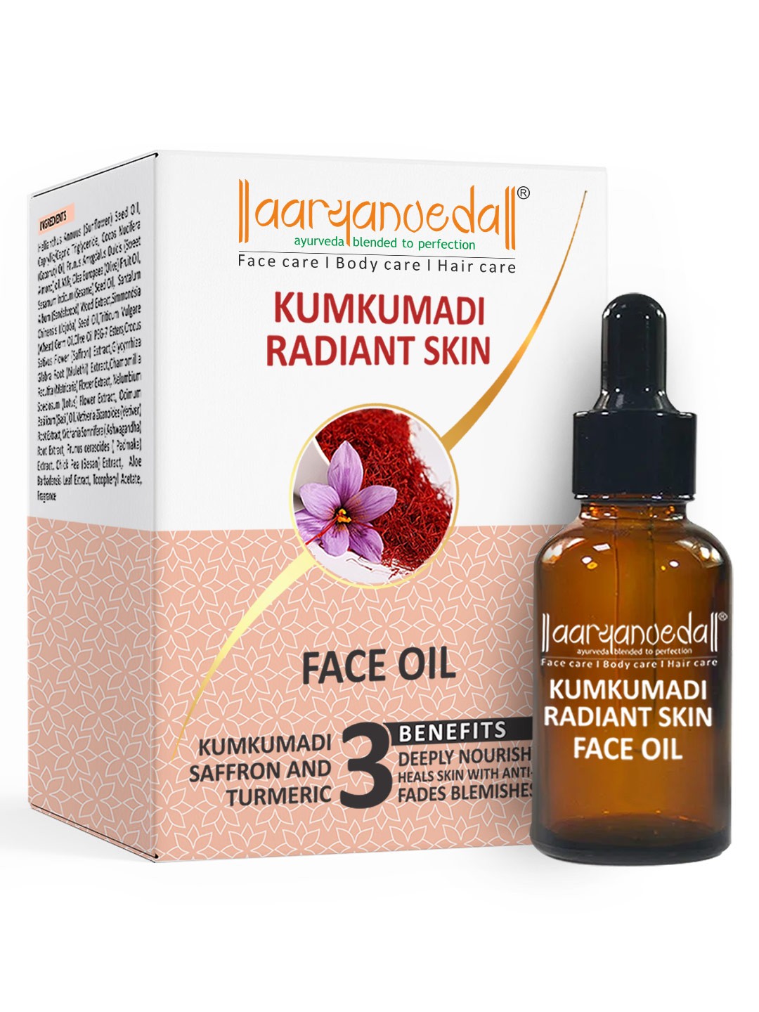

Aryanveda Kumkumadi Radiant Skin Face Oil, Transparent