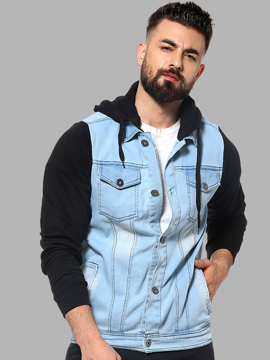 Campus Sutra Men Blue Outdoor Denim Jacket - buy at the price of $10.92 ...