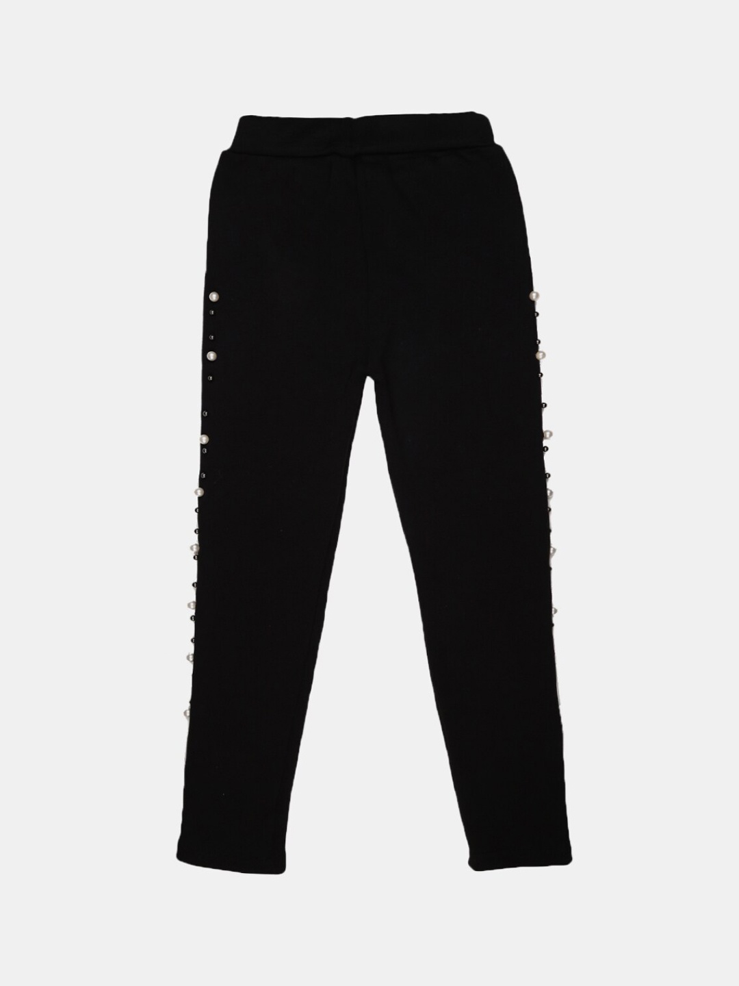 

V-Mart Girls Black Solid Ankle-Length Leggings
