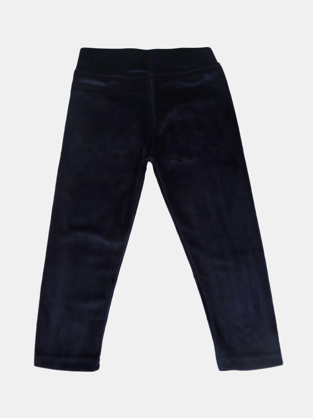 V-Mart Girls Navy Blue Solid Ankle-Length Leggings