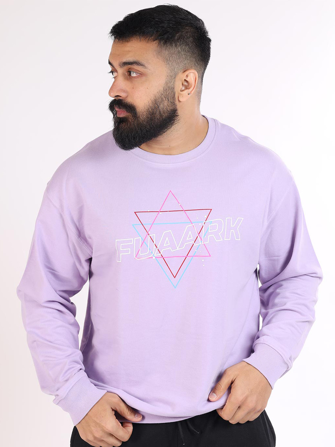 

FUAARK Men Purple Printed Sweatshirt