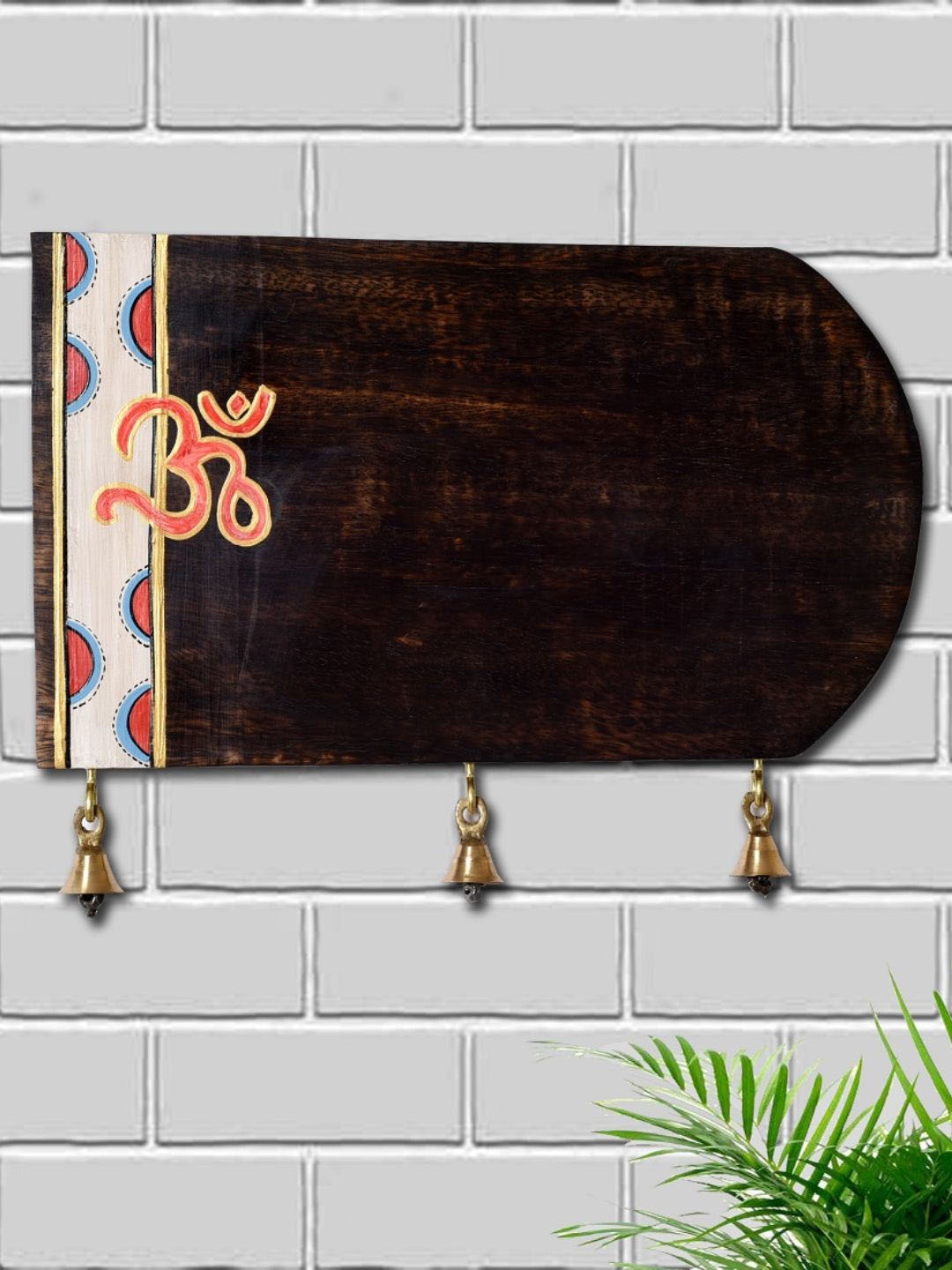 

Unravel India Brown Sheesham Wood Handpainted Customized Name Plate