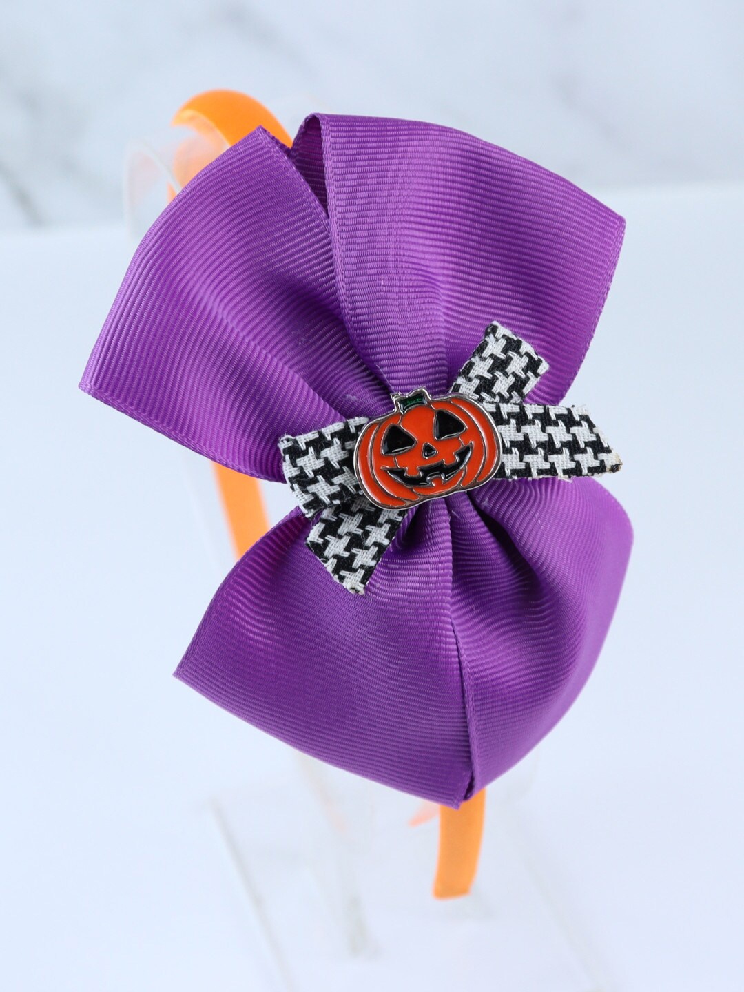 

Asthetika Kids Girls Orange & Lavender Lace Hairband