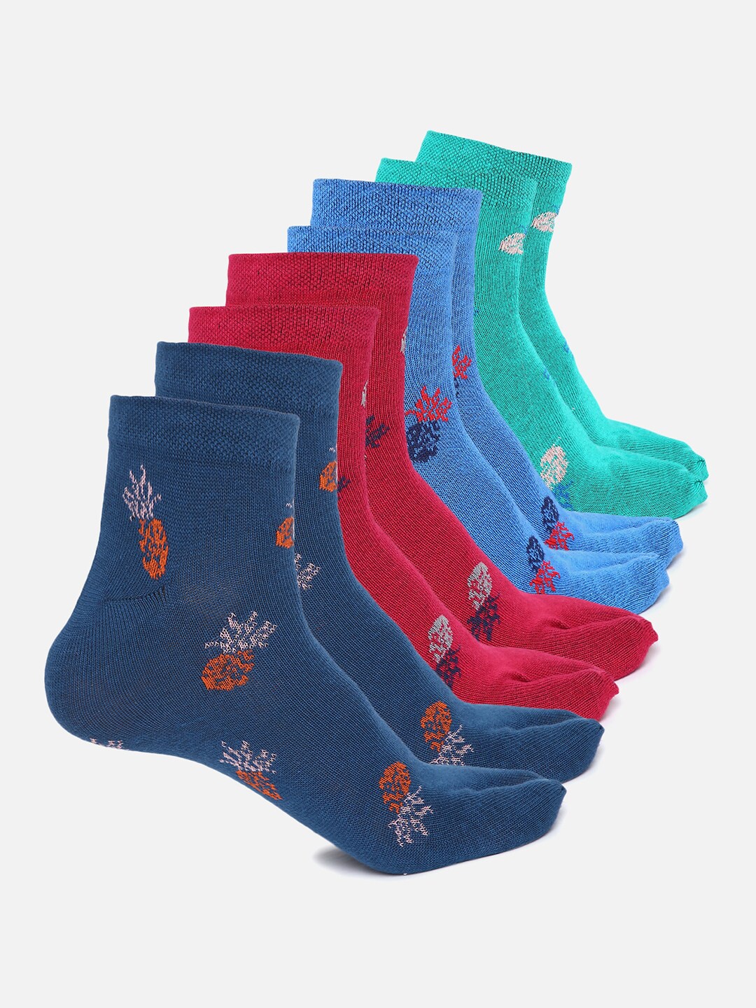 

Kolor Fusion Women Pack Of 4 Assorted Ankle-Length Socks