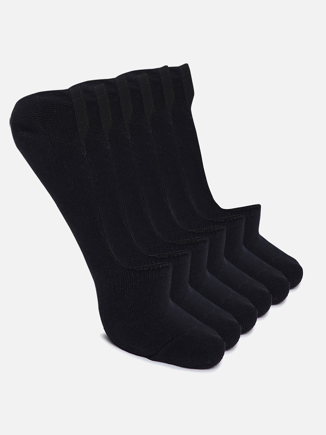 

Kolor Fusion Men Pack Of 4 Black Solid Shoeliner