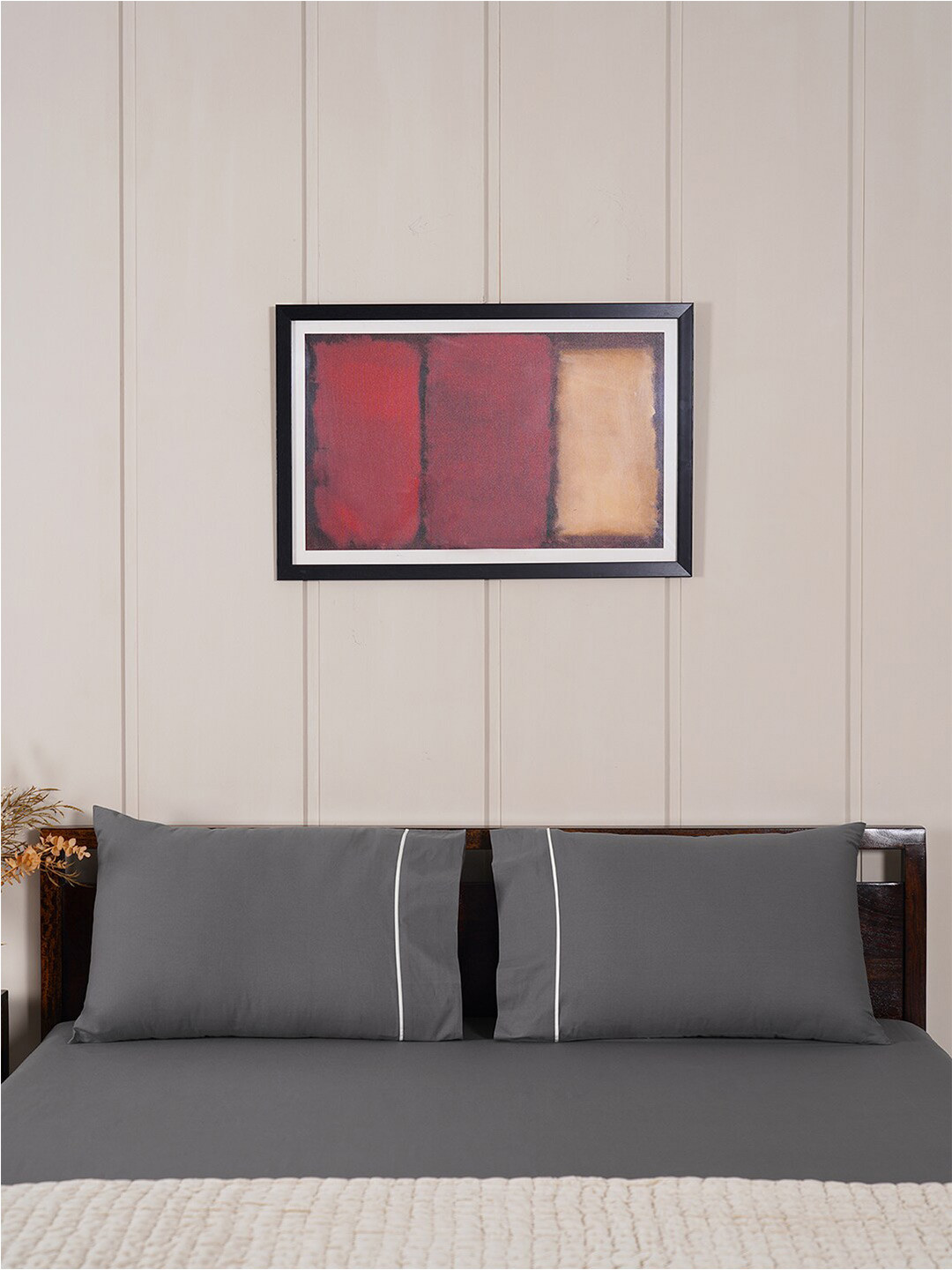 

Pure Home and Living Grey King Bedsheet with 2 Pillow Covers
