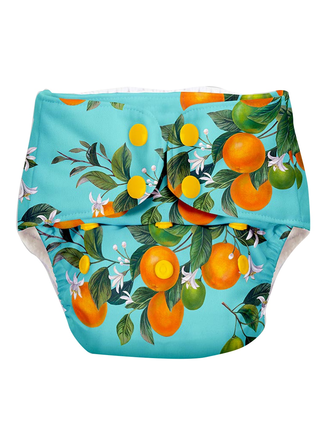 

SuperBottoms Kids Blue & Orange Adjustable Reusable Cloth Diaper with Quick Dry Pad