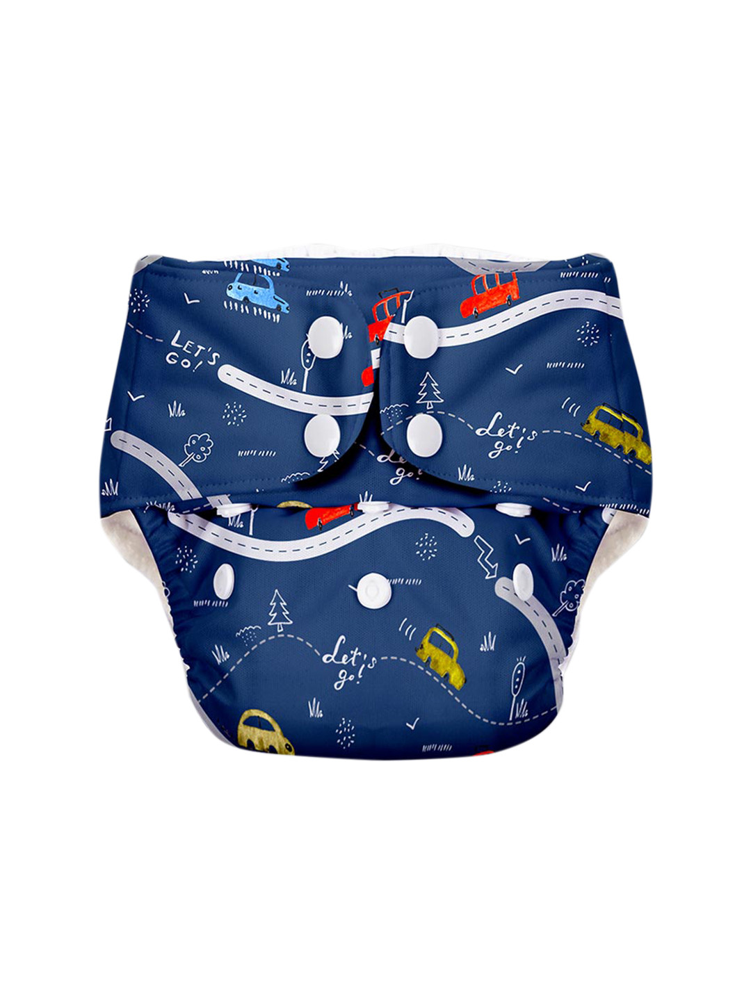 

SuperBottoms Kids Navy Blue Adjustable Reusable Cloth Diaper with Quick Dry Pad