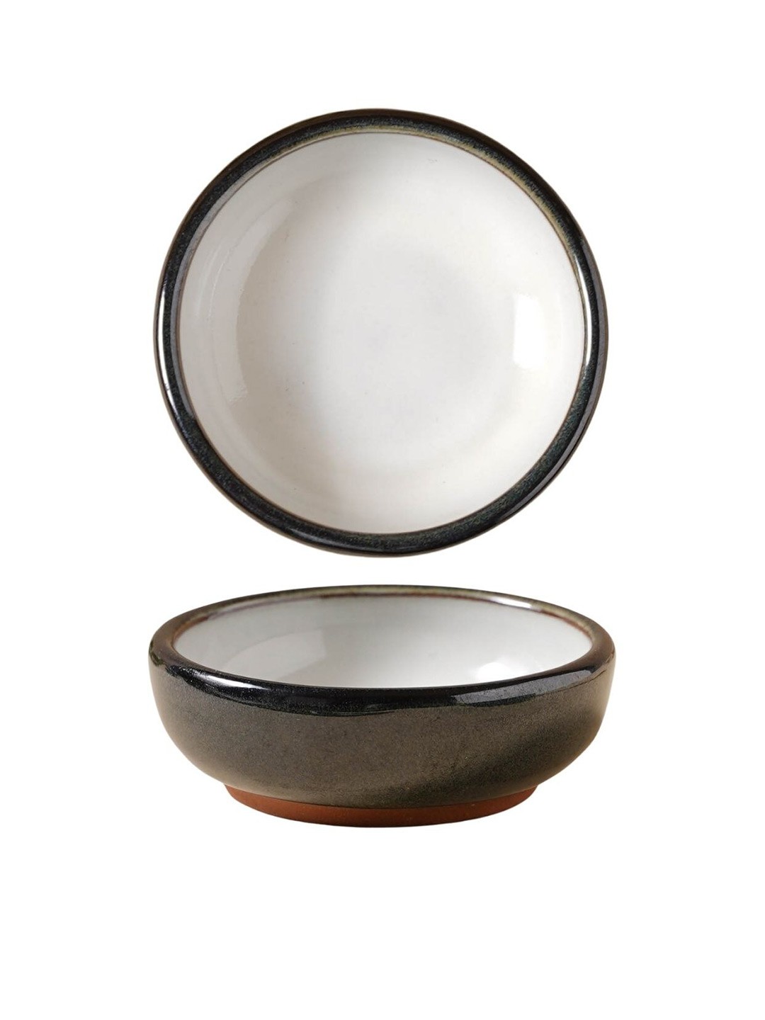 

Nestasia Black & White Microwave safe Ceramic Glossy Dip Bowl 50 ml
