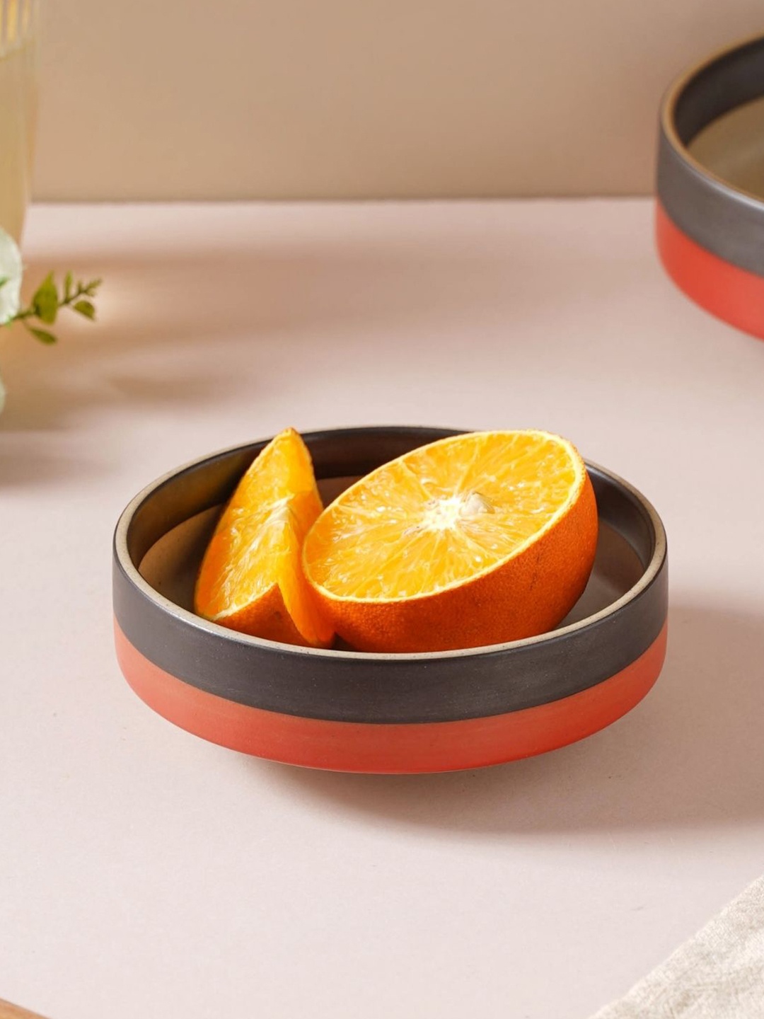 

Nestasia Red & Grey Printed Microwave safe Ceramic Matte Bowls 200ml