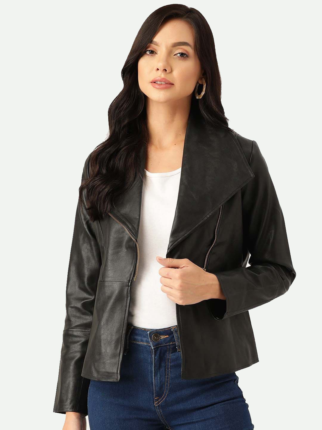 

Leather Retail Women Black Outdoor Biker Jacket