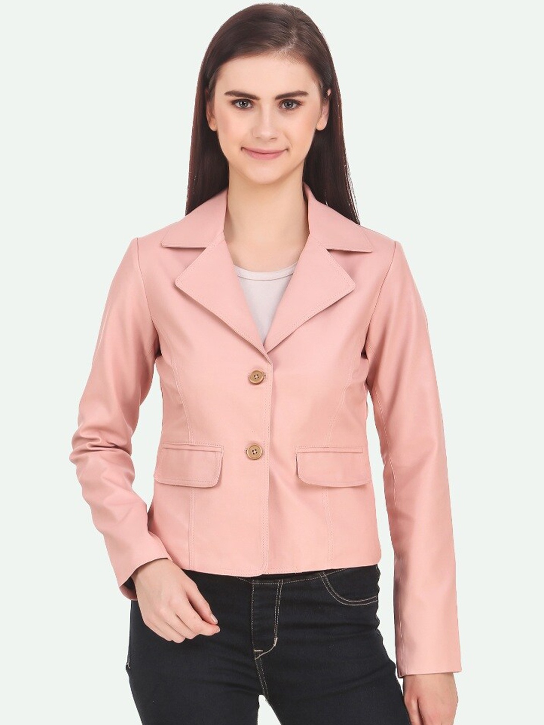

Leather Retail Women Pink Leather Jacket